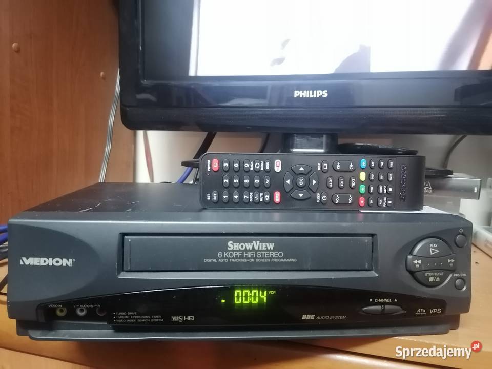 Magnetowid VHS Medion MD 9023 HIFI stereo pilot śląskie Częstochowa