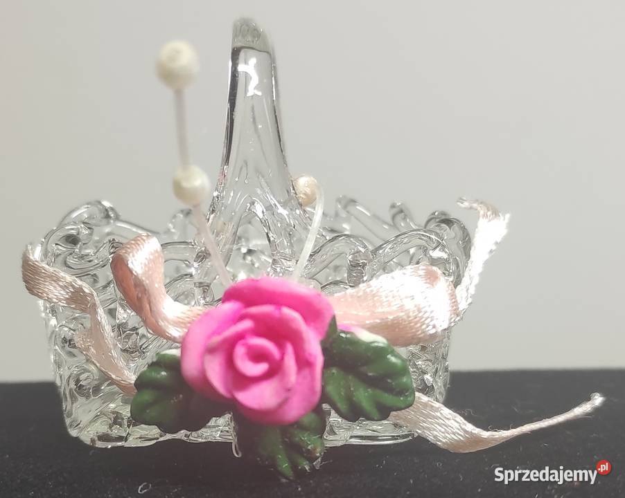 Szklany koszyk koszyczek miniaturka 4 szkło Warszawa