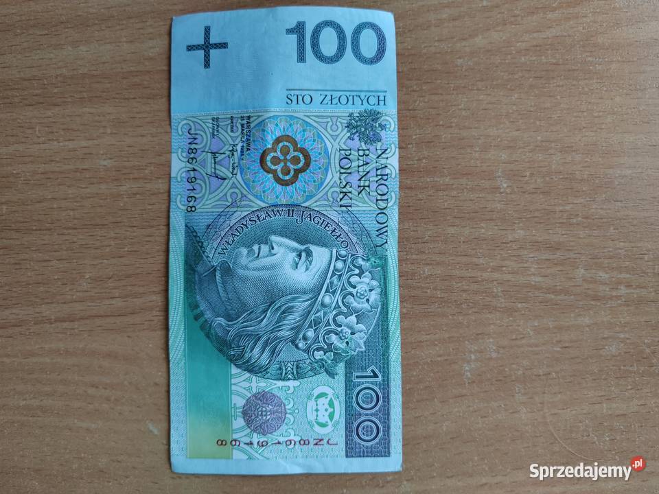 Banknoty 100 radar Namysłów