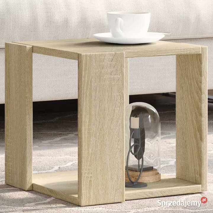 Stolik kawowy dąb sonoma 32x32x30 materiał Warszawa