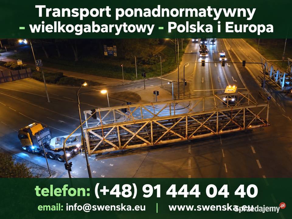 Przewóz ciężkiego sprzętu Polska i Europa Transport specjalistyczny dolnośląskie Legnica