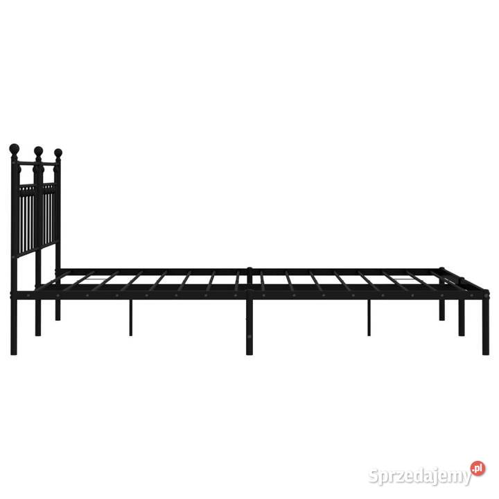 Łóżko Metalowe Czarne Rama Łóżka Ze Stelażem 207cm