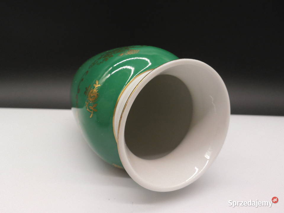 Zabytkowy Wazon Porcelanowy Reichenbach Zielony Raszków sprzedam