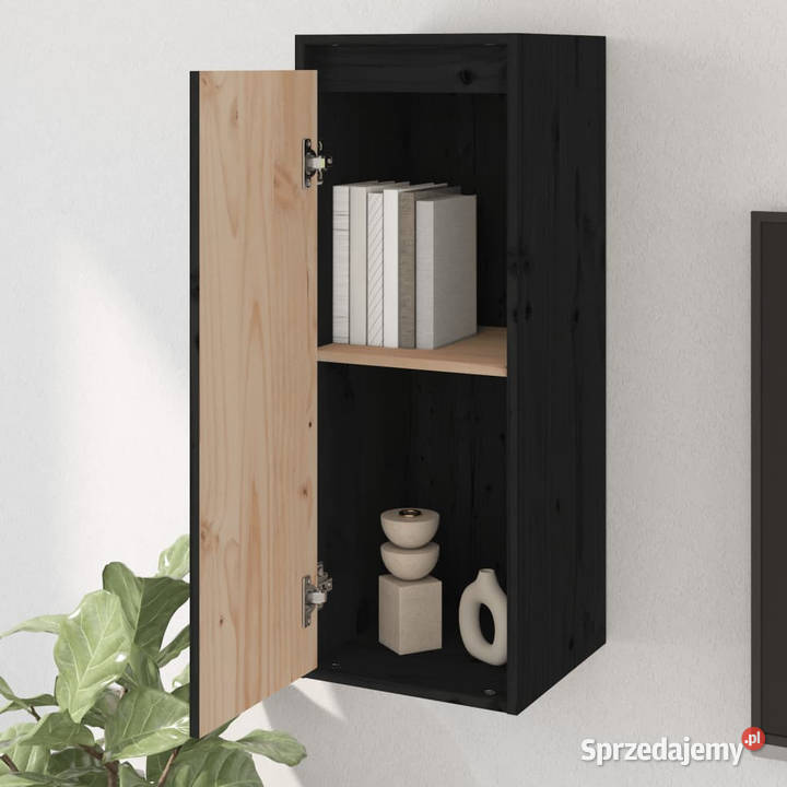 Szafki ścienne 2 czarne 30x30x80 drewno sosnowe Półki Warszawa