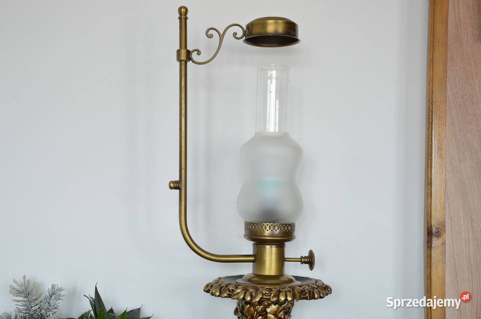 elektryczna lampa naftowa z sokołem ceramika Jastrzębie-Zdrój