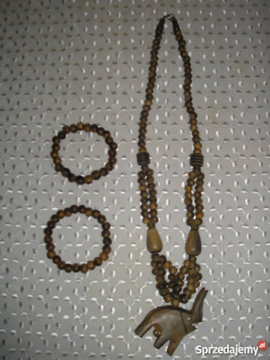 Wisior słoń 2 bransoletki drzewo sandałowe Słupsk