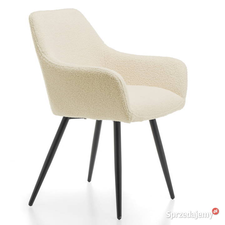 Beżowe Krzesło Boucle Wysyłka 24H Dostawa 0 58cm Krzesła Tarchały Małe