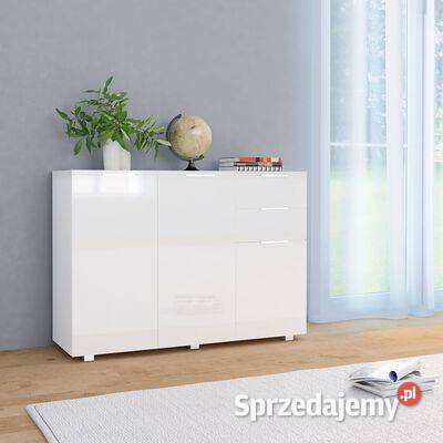 vidaXL Komoda na wysoki połysk biała 107x35x805 Warszawa sprzedam