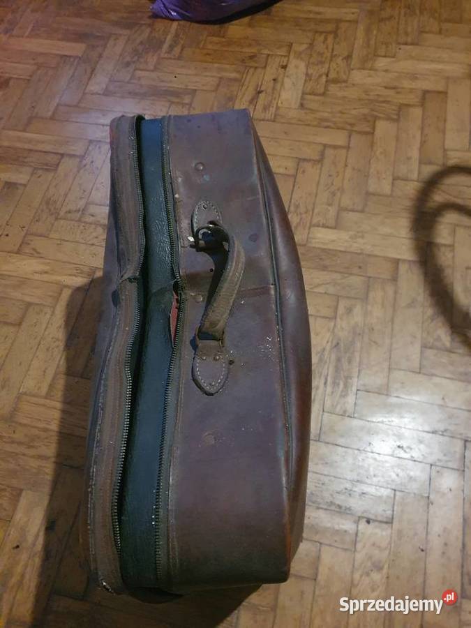 Walizka stara duża skórzana vintage