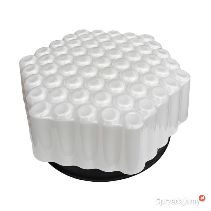 Duży sześciokątny trójwymiarowy mlecznobiały Warszawa