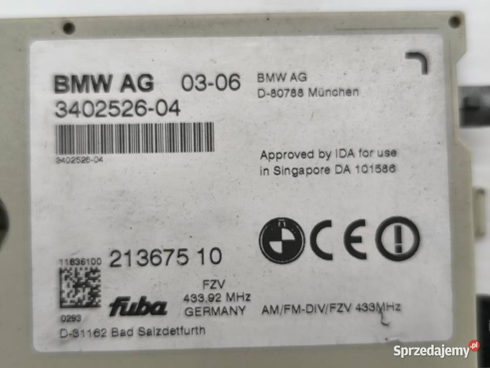 WZMACNIACZ ANTENY BMW X3 E83 3402526 osobowe