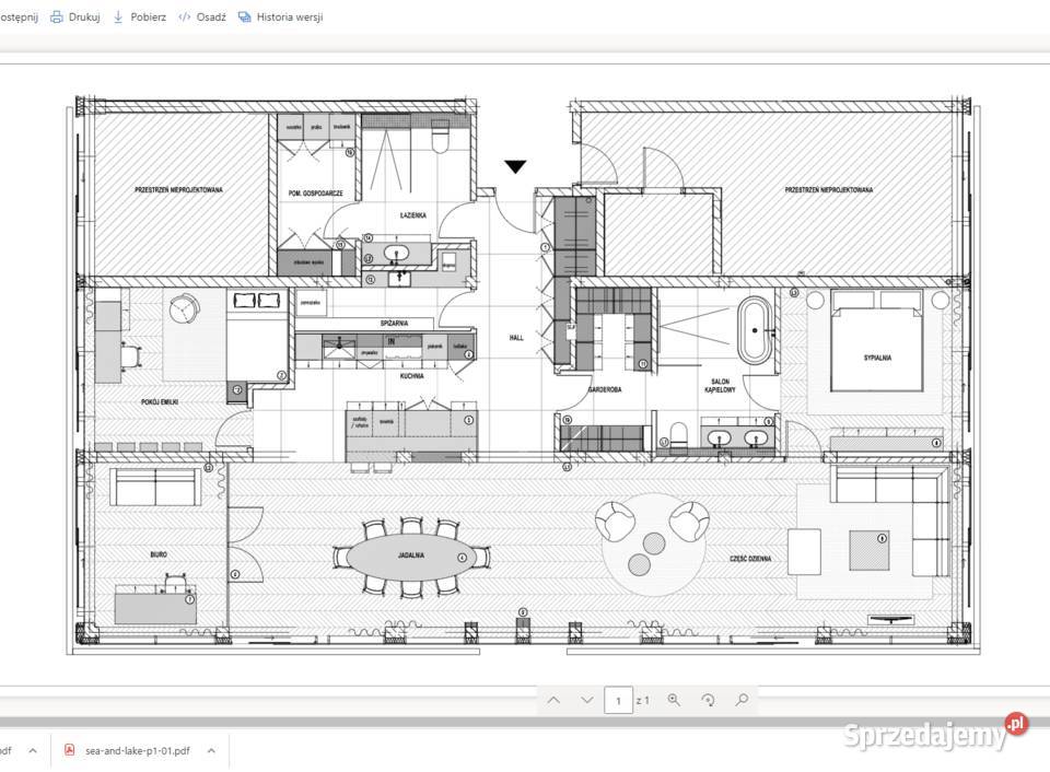 Mielno penthouse 176m280m2 balkon wykończony sprzedam