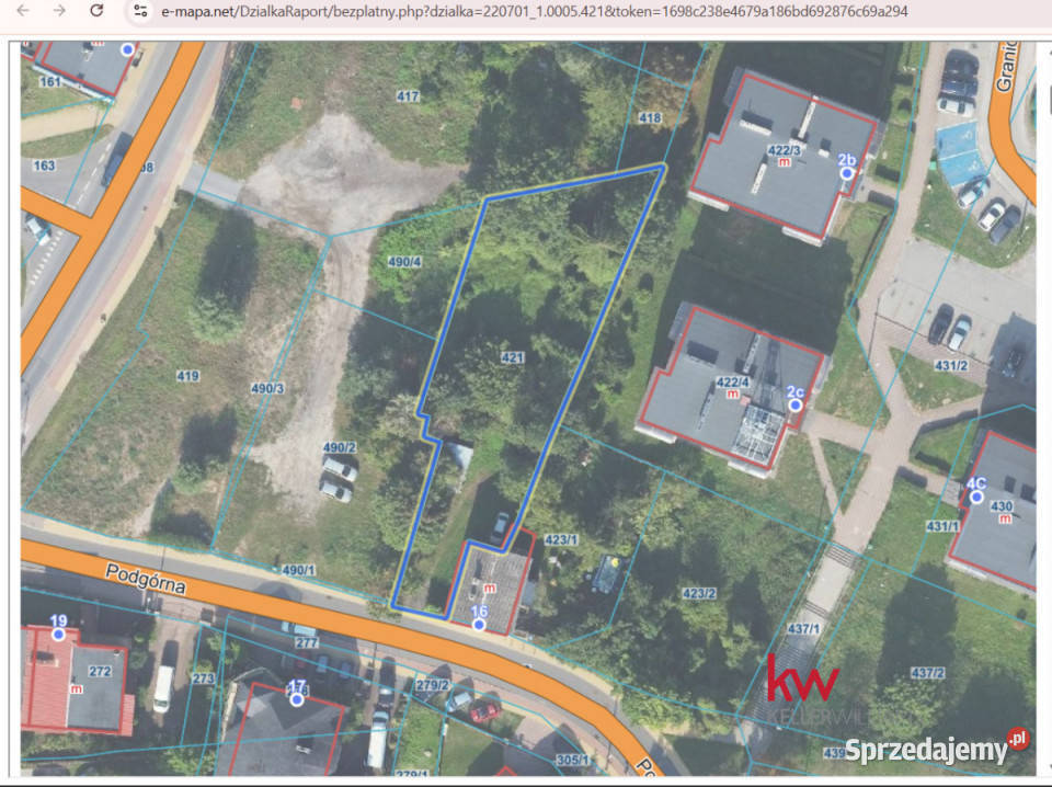 Grunt 782m2 Kwidzyn Podgórna pomorskie
