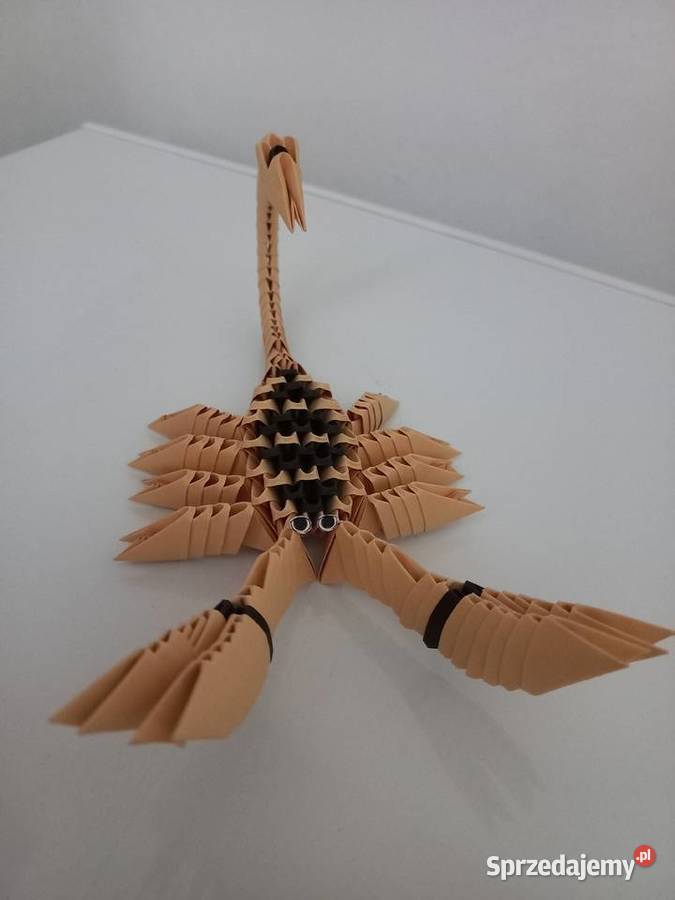 Skorpion pajęczak rękodzieło origami prezent Rękodzieło Puławy