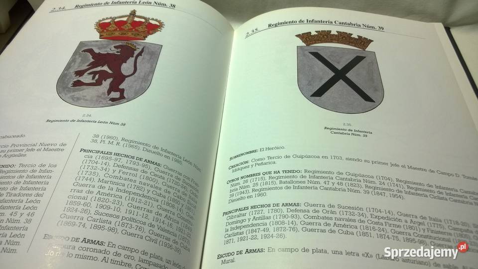 Książka CASTANO CANTERO HERBY ARMII HISZPAŃSKIEJ Warszawa