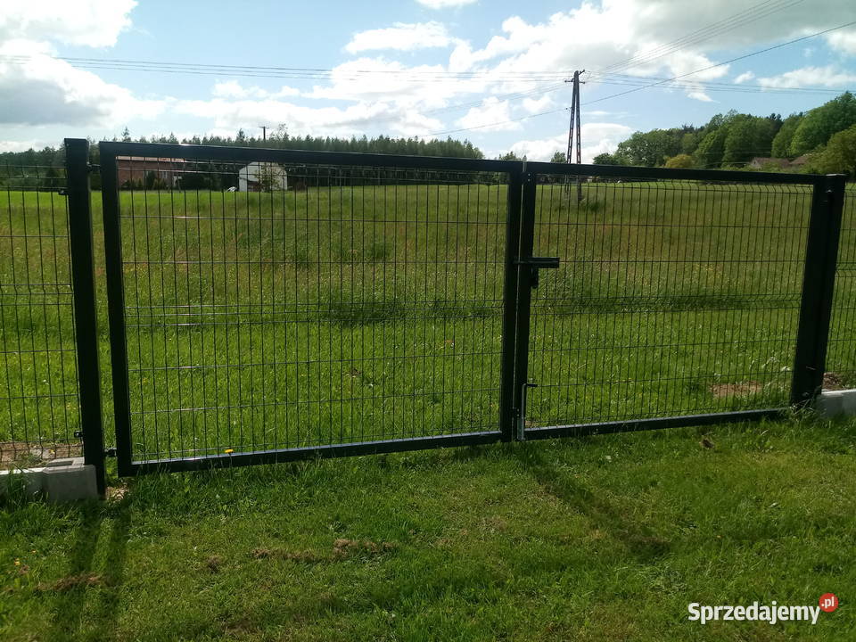 Brama dwuskrzydłowa 153x400 kpl ocynkkolor małopolskie Gorlice