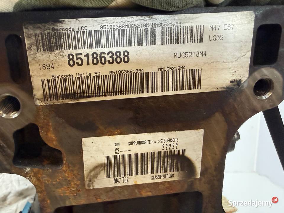 DÓŁ SILNIKA M47D20 BMW E90 E91 E81 E87 E88 20 D Chełm