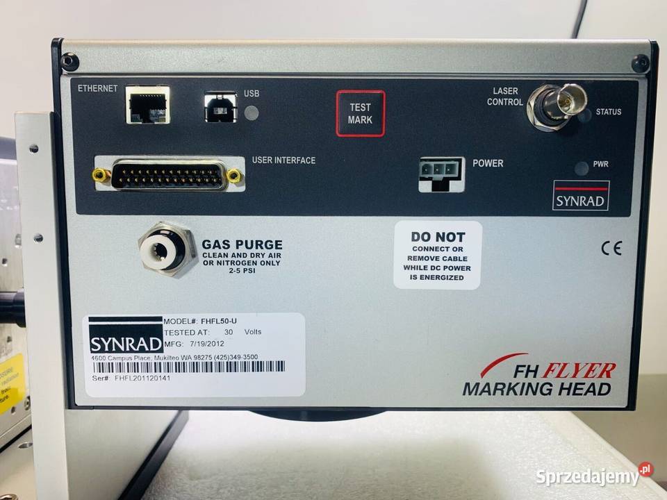 Znakowarka wycinarka laserowa SYNRAD RF CO2 100 Jelenia Góra