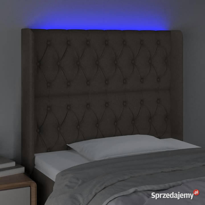 Zagłówek do łóżka z LED taupe 103x16x118128 Warszawa sprzedam
