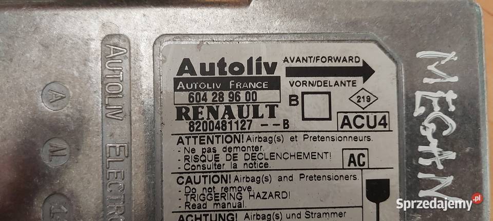 Sensor Airbag moduł 8200481127 Szczecin