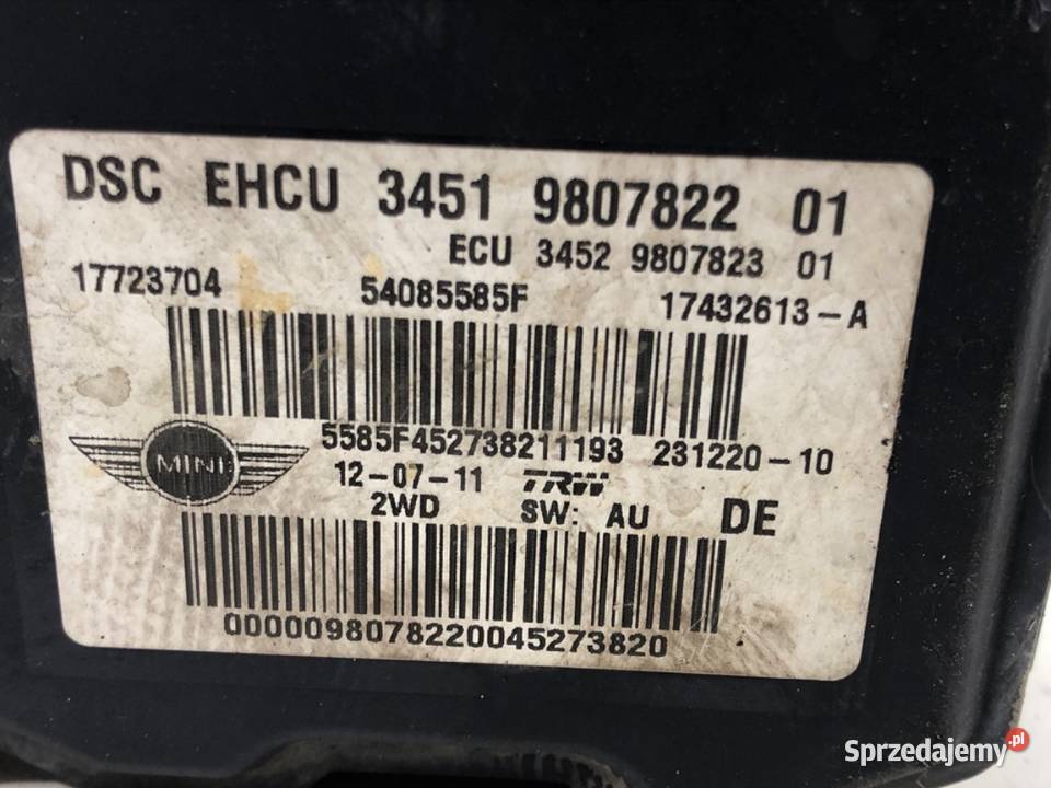 POMPA ABS MINI R56 9807822 16 98 0514