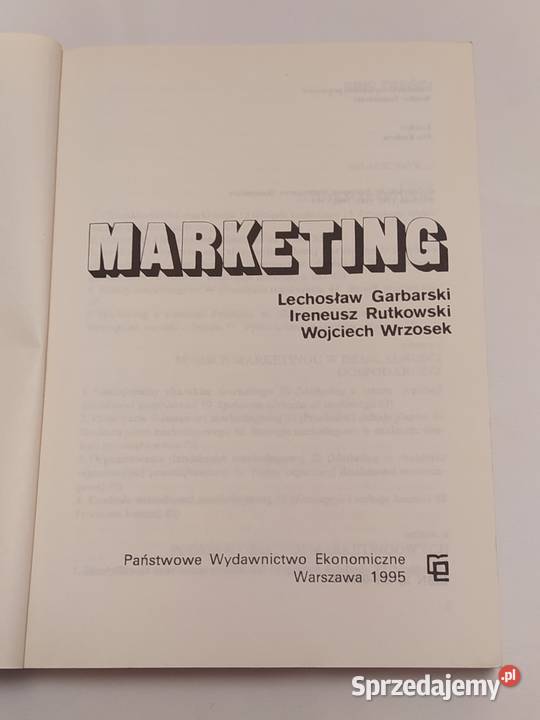 MARKETING L Garbarski I Rutkowski W Wrzosek Hajnówka