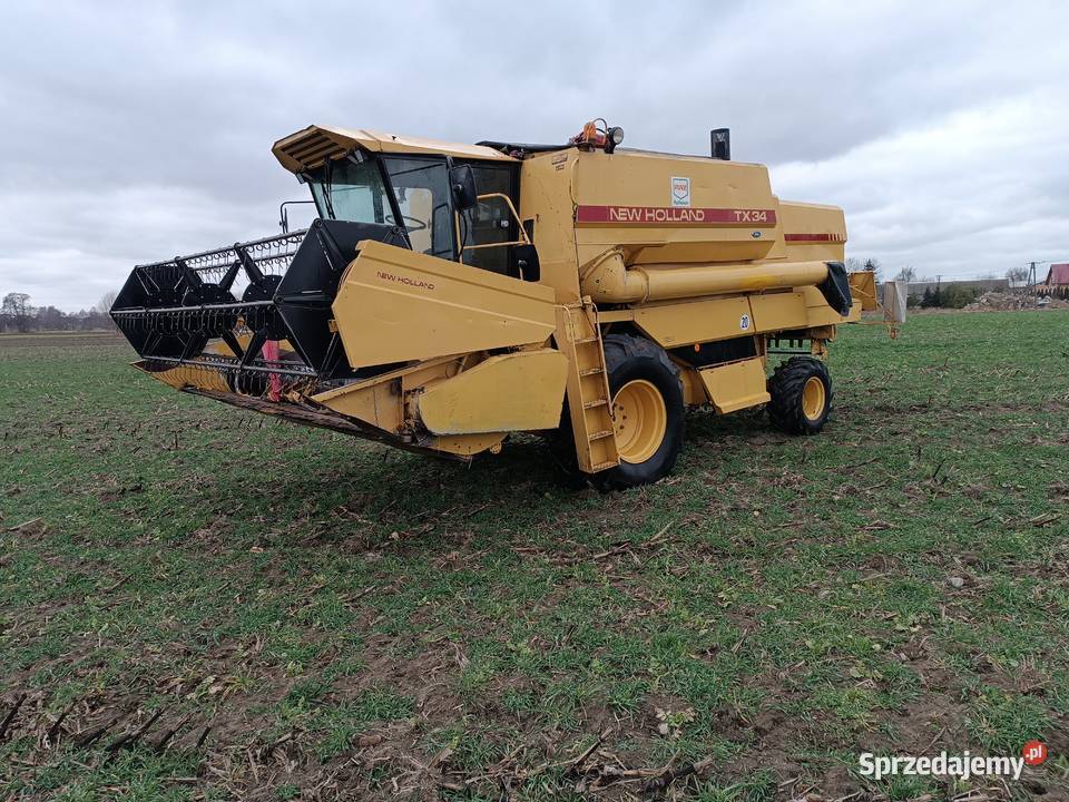 Holland tx34 klima heder 45m z wózkiem ładny Maszyny rolnicze łódzkie Łęczyca