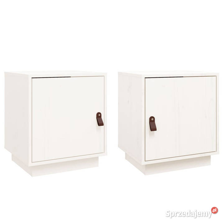 Szafki nocne 2 białe 40x34x45 lite drewno mazowieckie Warszawa
