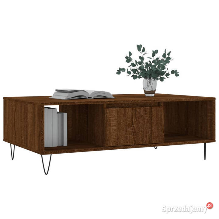 Stolik kawowy brązowy dąb 104x60x35 WM827091 Warszawa