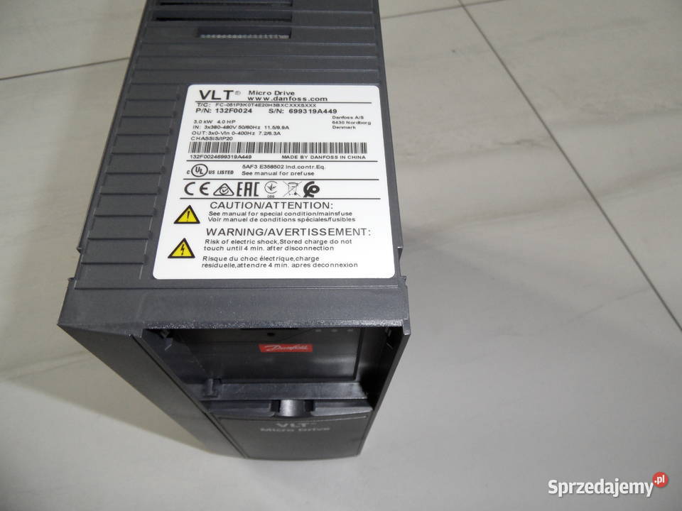 Falownik Danfoss 3 kW FC051P3K0T4E20H3B Olsztyn sprzedam
