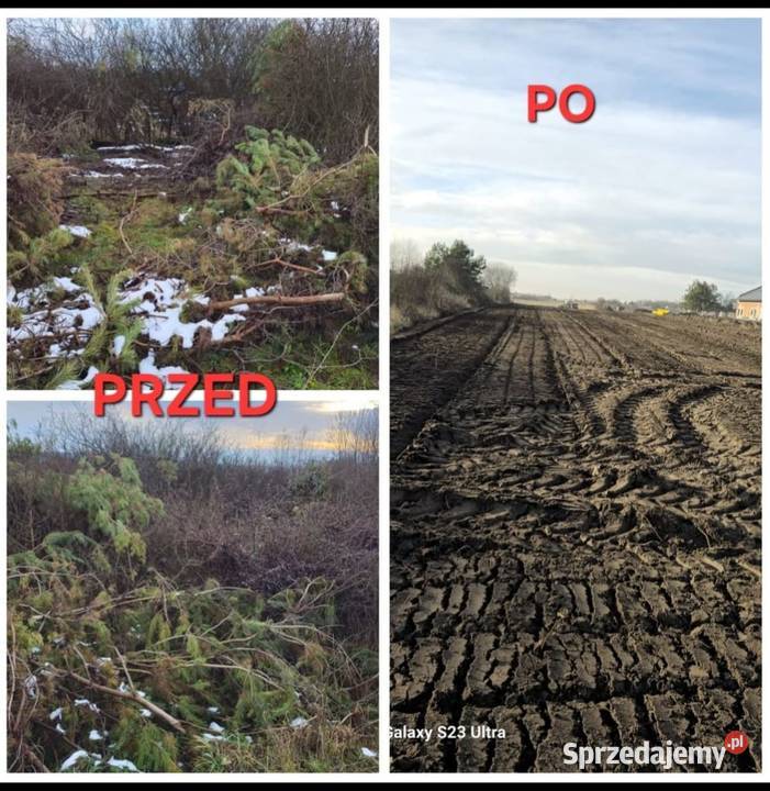 MulczowanieWgłębne Powierzchniowe Wycinka drzew śląskie