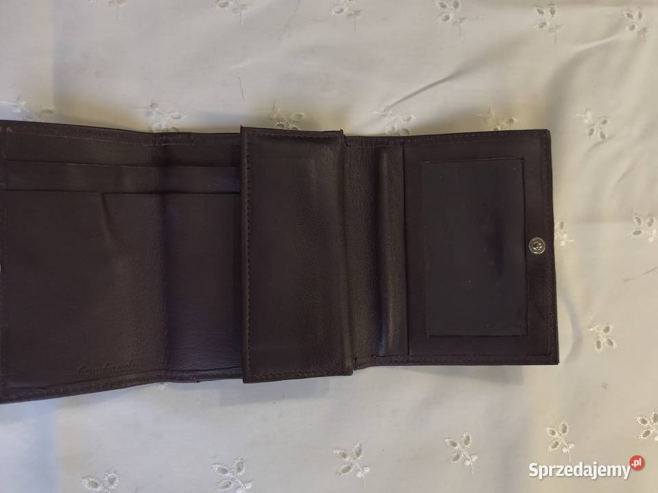 Portmonetka męska Nowa z miękkiej skóry 10cm Torby i torebki Komarów Górny