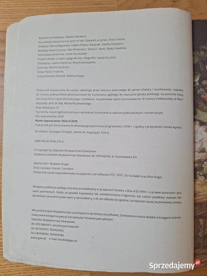 Język polski Sztuka Wyrazu 1 cz 2 GWO LO Gdańsk