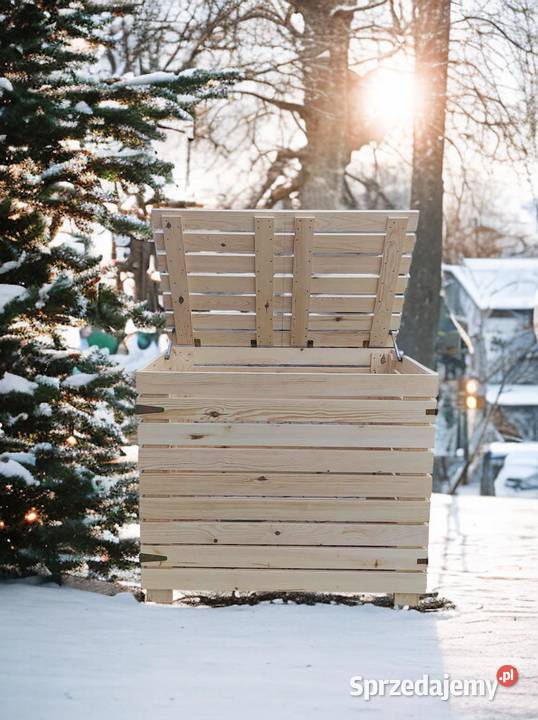 OBUDOWA NA DWA KOSZA 240 l NA ŚMIECI DREWNIANA Lelów