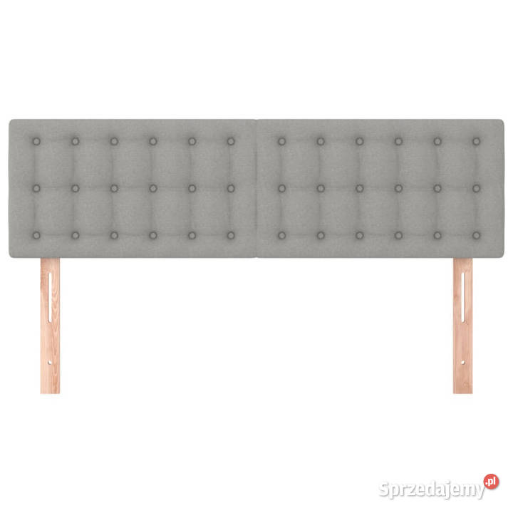 Zagłówki do łóżka 2 jasnoszare 72x5x7888 tkanina Warszawa