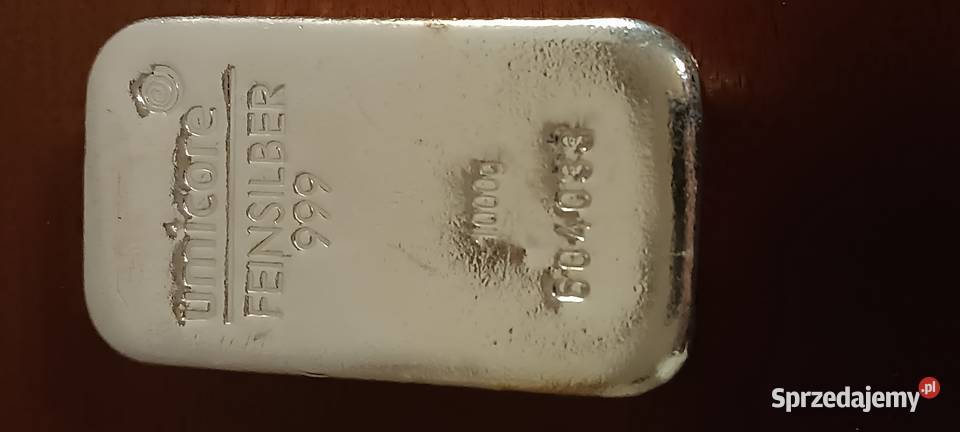 Sztabka srebra inwestycyjnego 1000 g LBMA stan Antyki, Sztuka, Kolekcje Kraków