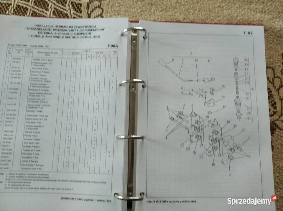 Katalog części Ursus 53125314 oryginał 1994