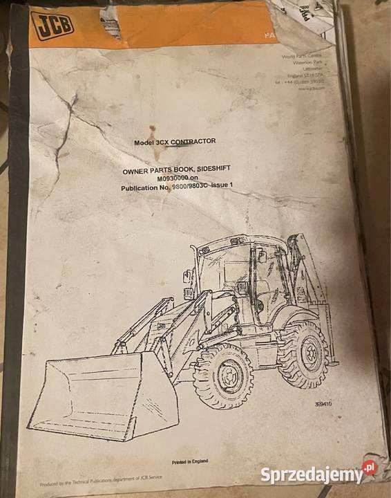 Katalog części JCB 3CX contractor SIDESHIFT