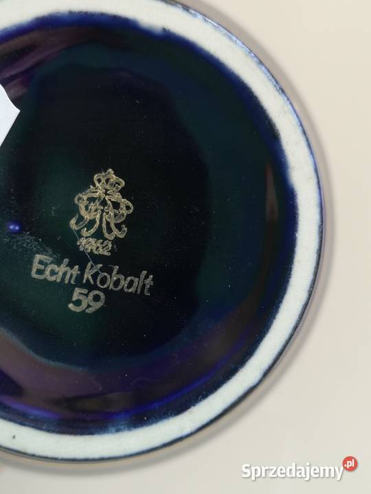 Wazon porcelanowy kobalt złocenia vintage Antyki, Sztuka, Kolekcje Toruń