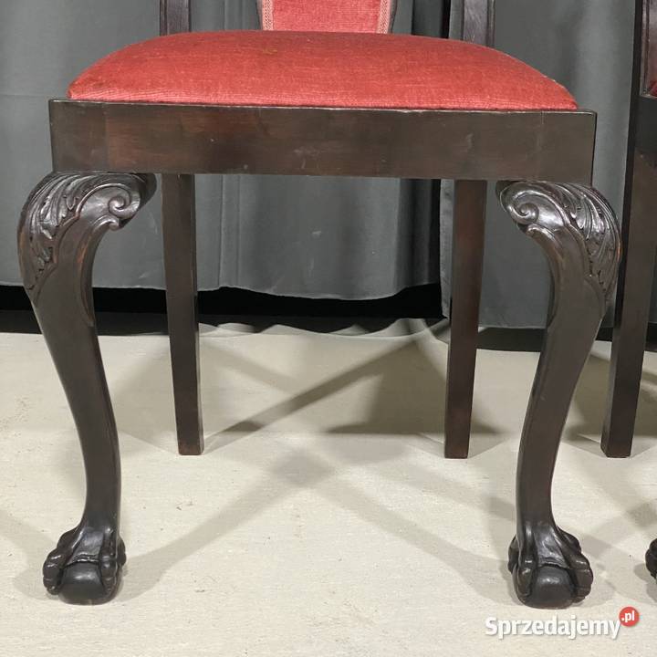 Para krzeseł w stylu Chippendale Gryfice