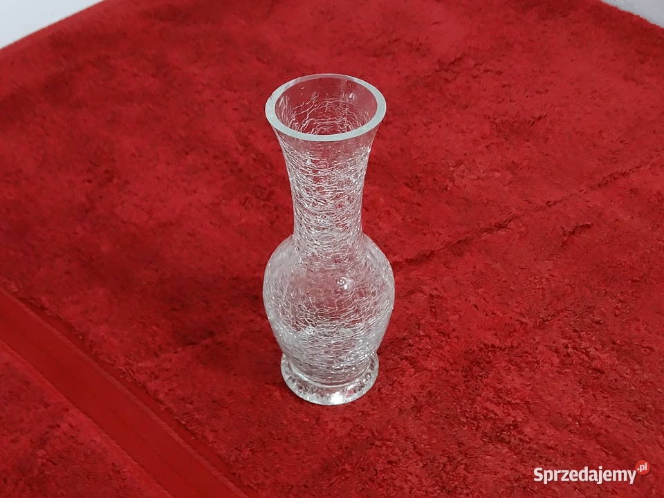 Stylowy Wazon z Efektem Mrożonego Szkła Crackle
