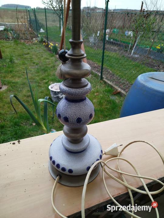 Sprzedam starą lampę cynowo ceramiczną