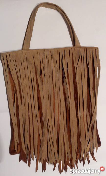 zamszowa torba z frędzlami boho styl gwiazd Piła sprzedam