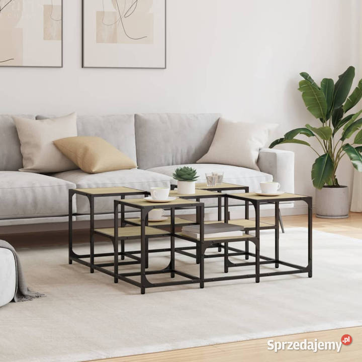 Stolik kawowy kolor dąb sonoma 91x91x40 WM839074 Warszawa