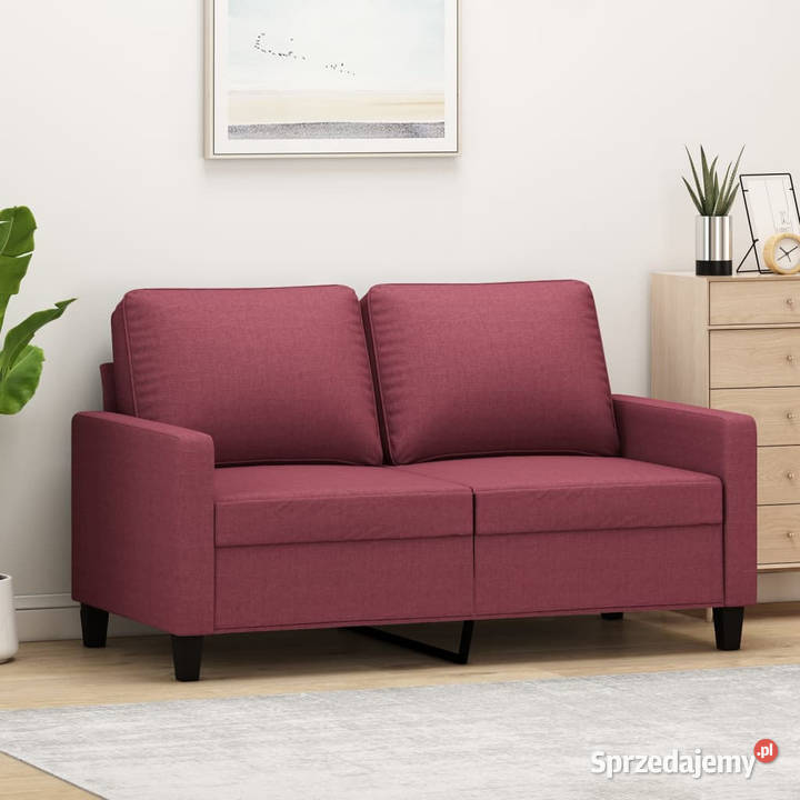 Sofa 2osobowa winna czerwień 120 tapicerowana Warszawa