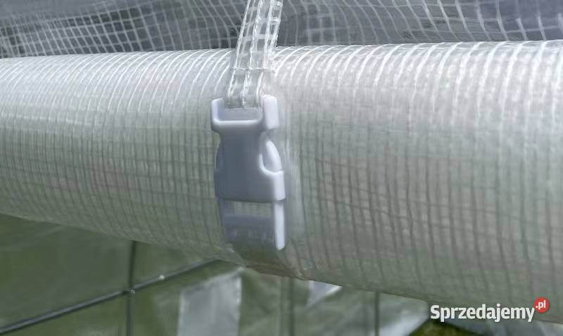 Tunel ogrodowy foliowy biały szklarnia folia