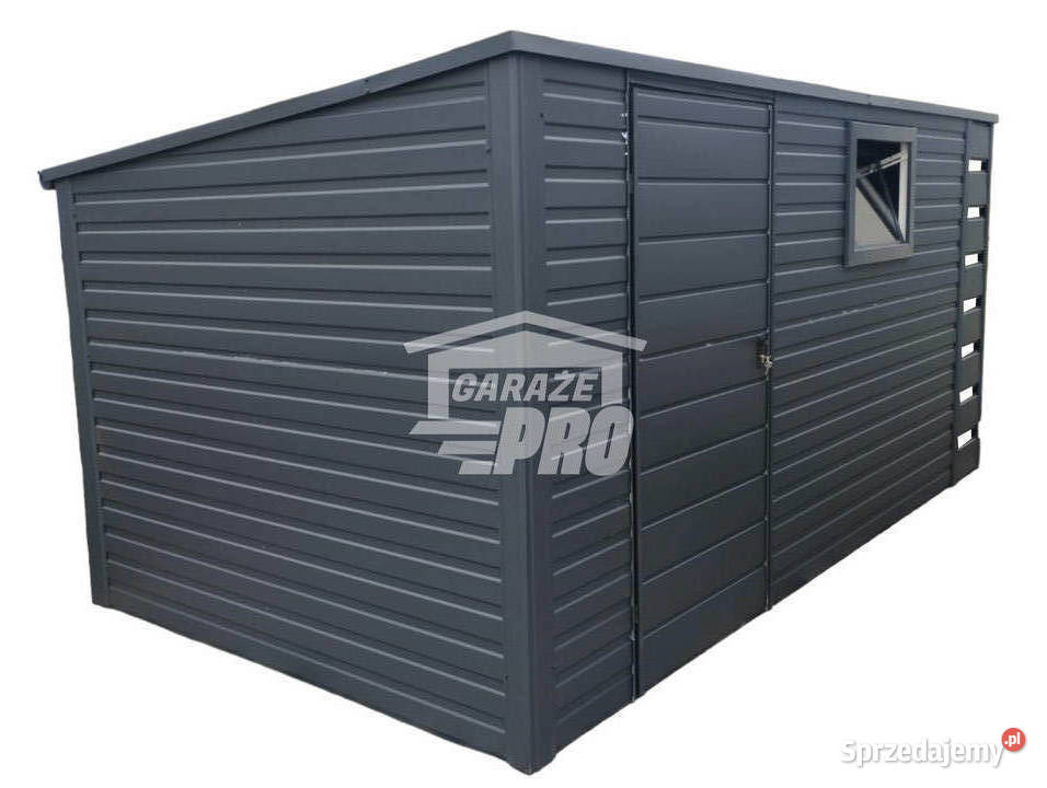 Domek ogrodowy schowek 4x2 wiata 05m Dach spad w blacha Kalisz