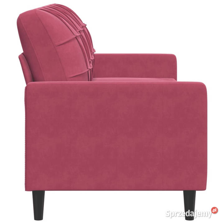 Sofa 3osobowa winna czerwień 180 obita aksamitem mazowieckie Warszawa