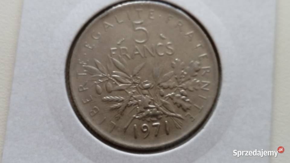 Moneta 5 franków 1971 r Mosina