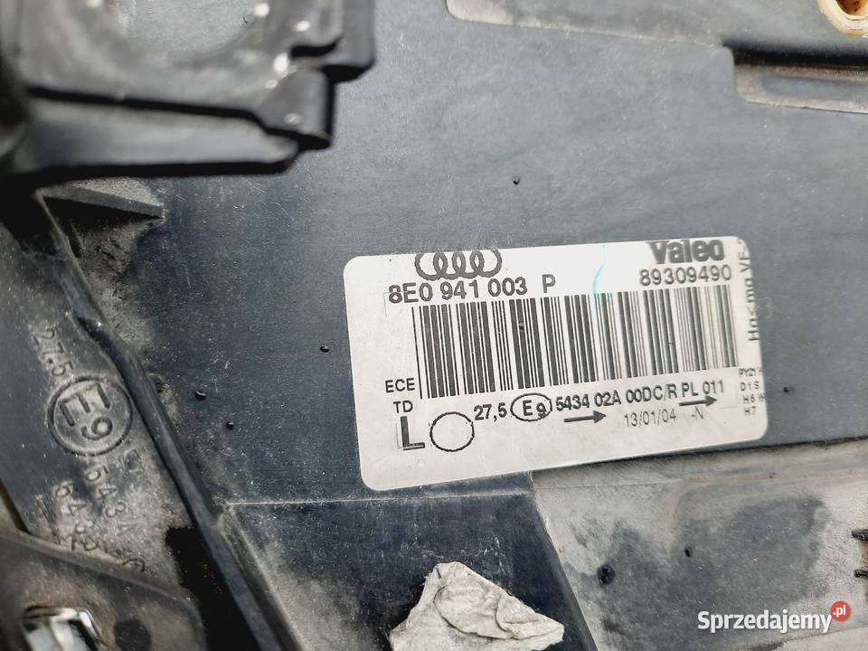 Reflektory Audi S4 A4 B6 Oryginał Valeo stan Szczerbice
